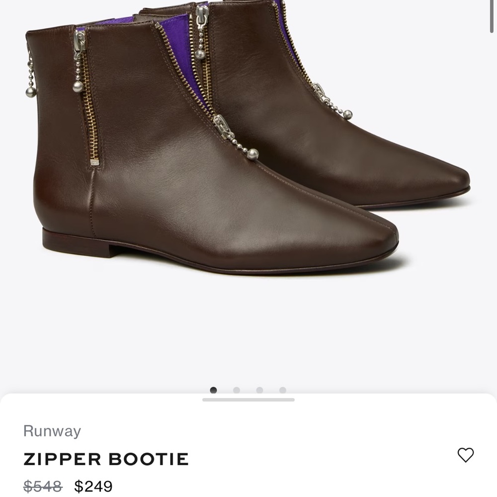 Tory Burch brand new zipper booties